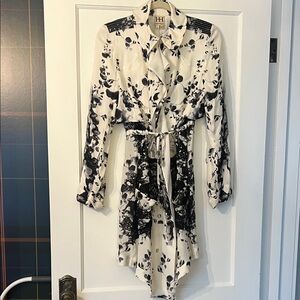 Haute Hippie Monochrome Floral Dress